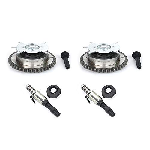 Pair Variable Valve Timing Vvt Sprocket Cam Phaser+Solenoids Replacement For 2004-2010 Ford Explorer Expedition F-Series 150 250 350, 05-06 Lincoln Navigator Mark Lt# 3R2Z6A257Da 3L3E6C524Fa 917-250 #TOP4