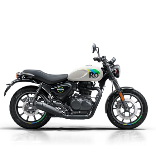 Image of Royal Enfield Hunter 350 with Disc & Alloy Wheels Motorcycle (Rio White) Booking for Ex-Showroom Price