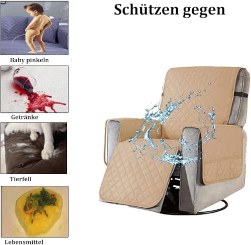 Funda de sillón relax acolchada y antideslizante para proteger tu sofá con elegancia 5