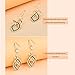 Dangle Earrings for Women, 925 Sterling Silver Handmade Linear Swirl Wire Bohemian Boho 14K Gold Diamonds Hypoallergenic Earrings Fashion Jewelry Gifts for women (Gold)