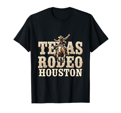 Houston Texas Rodeo Vintage Western Retro Cowboy T-Shirt