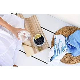 Ocean Beach Theme Kitchen 100% Cotton Dish Tea Towels. Blue Decor Set of 3, Luxury Dish Cloths. Eco Friendly Coastal… 413e5kEXSUL. SS280