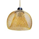 QUXVUIS Paralume in metallo per lampadario a forma di cestino,sferico d'oro