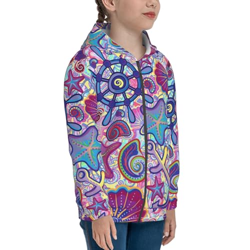 Cute Nautical Kid Hoodies Boys Zip Up Sweatshirts Girls Pullover with Pocket4