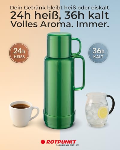 ROTPUNKT Isolierflasche 0,25 L mit integriertem Becher - Hochwertige Isolierkanne Made in Germany I Bis zu 24 h heiß & 36 h kalt (Andreas… – Ansicht 2