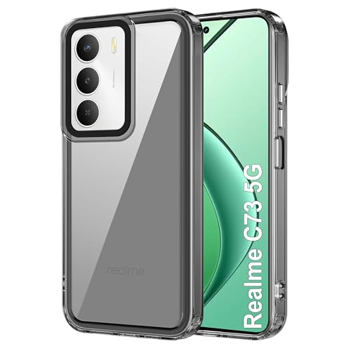 Image of amazon basics Back Case Cover for Realme C73 5G | Compatible for Realme C73 5G Back Cover | Case Cover with Camera Protection | (TPU + PC | Translucent Black)