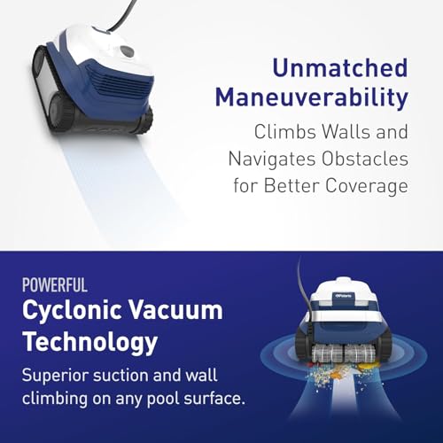 Image of Polaris ERA 820 Robotic Pool Cleaner with Cyclonic Vacuum, Dual Brushes, 60ft Swivel Cable, Large Canister, Caddy & Cover - for In-Ground Pools