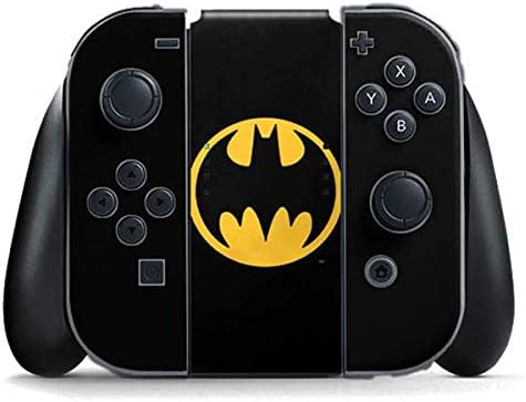 Skinit Decal Gaming Skin Compatible with Nintendo Switch (2017-2021) Joy-Con Controller - Officially Licensed DC Comics Batman Logo Design