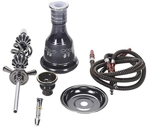 LSZ Shisha-Set Hukahn Set mit 2 Schlauch, tragbare Schutzhörer mit Holzkohleclip, großer Shisha-Huka for Jede Partei… – Bild 4