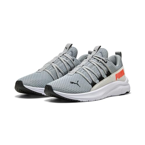 Image of PUMA | SOFTRIDE One4all Men's Walking Shoes | Cool Mid Gray-Black-Glowing Red | 10UK