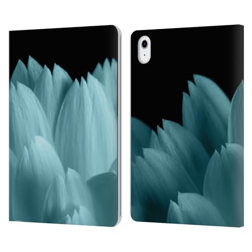 Funda libro iPad Air 2022 azul claro pétalos de flores 1