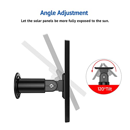 Ayotu Waterproof Solar Panel Compatible With Video Doorbell 4(2021 Release) & Doorbell 2/3/3Plus, 5V/3.5W(Max) Output Continuous Charging, 3.8M/12Ft Coil With Wall Mount (Not Include Camera), Black #TOP5