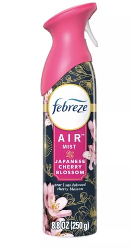 New Limited Edition Febreze Air Mist Scented Japanese Cherry Blossom 17.6 Fl ounce 2 Pack