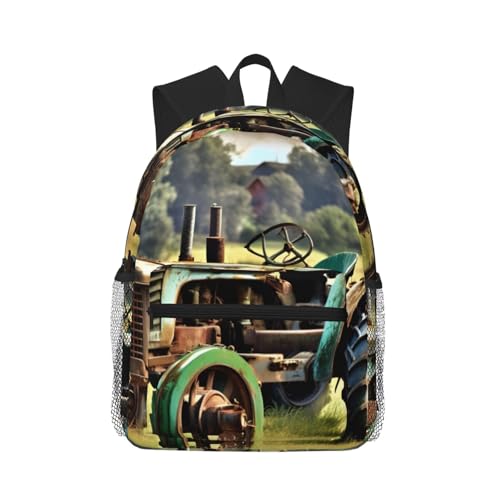 Sac à dos tracteur ancien léger avec poches de rangement amples