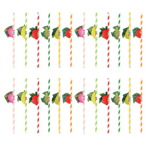 Pitillos de papel frutales hawaianos 50 pcs miniatura 1