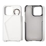 ensemble (アンサンブル) PORTE iPhone ケース 手帳型 ミラー付 E829001 (iPhone13mini用, white)