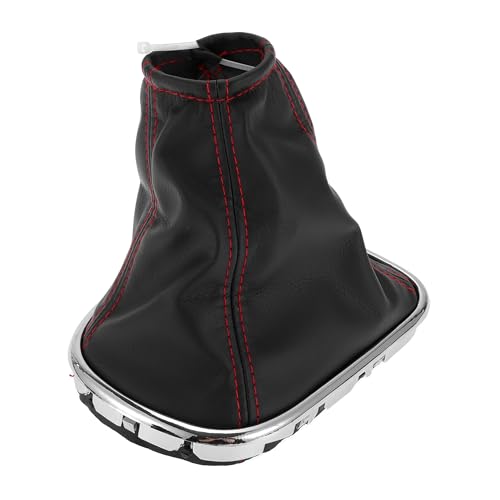 HOPESPANNER Manual Transmission Gear Shift Boot Gaiter for Chevrolet Cruze MT 2008-2012 Red Stitches Gear Stick Cover Boot Faux Leather 1 Pc