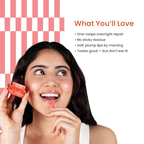 Image of Foxtale Lip Sleeping Mask | With Maracuja Oil, Ceramides & Vitamin E | Repairs Dry, Cracked Lips Overnight | Cushions, Plumps & Hydrates | Tastes Like Watermelon | For All Skin Types | For Men & Women