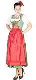 Krüger Manufaktur 9341 85er Dirndl grün rot Size 38