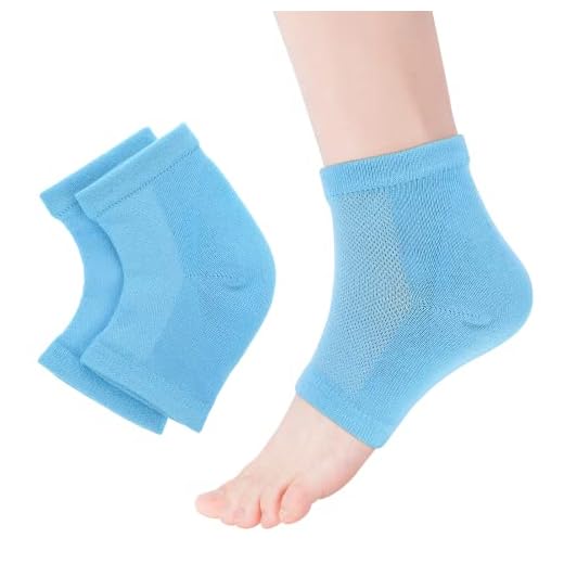 SUPVOX Calcetines de tacón agrietado hidratantes tratar los talones secos Gel de alivio de dolor rápido Almohadillas de protector de tacón (azul)