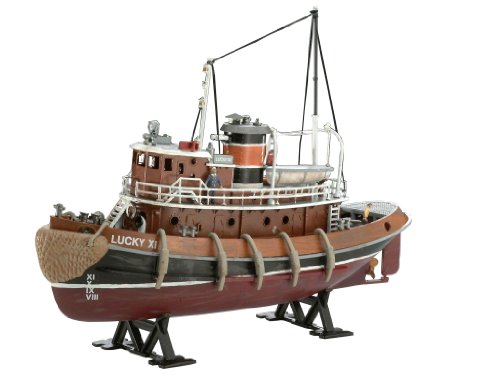 Revell Modellbausatz Schiff 1:108 - Harbour Tug Boat im Maßstab 1:108, Level 4, originalgetreue Nachbildung mit vielen Details, Hafenschlepper, 05207, verschieden