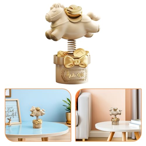 Décoration intérieure de bureau figurine de cheval beige Baluue - 8