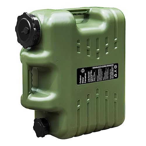 Camping Water Containers, Zciuyo Portable Water Tank Storage With Spigot, 4.9 Gallon Bpa Free Military Green Large Bucket Emergency Water Cube For Hiking Bbq Gear Survival Supplies Carrier Jugs Kit #TOP24