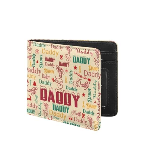 KKIIOEXX Cartera de cuero personalizada para hombre, carteras plegables personalizadas con nombre grabado, regalos de cumpleaños para el día del padre, para papá, hombres, novio, marido, estilo 6