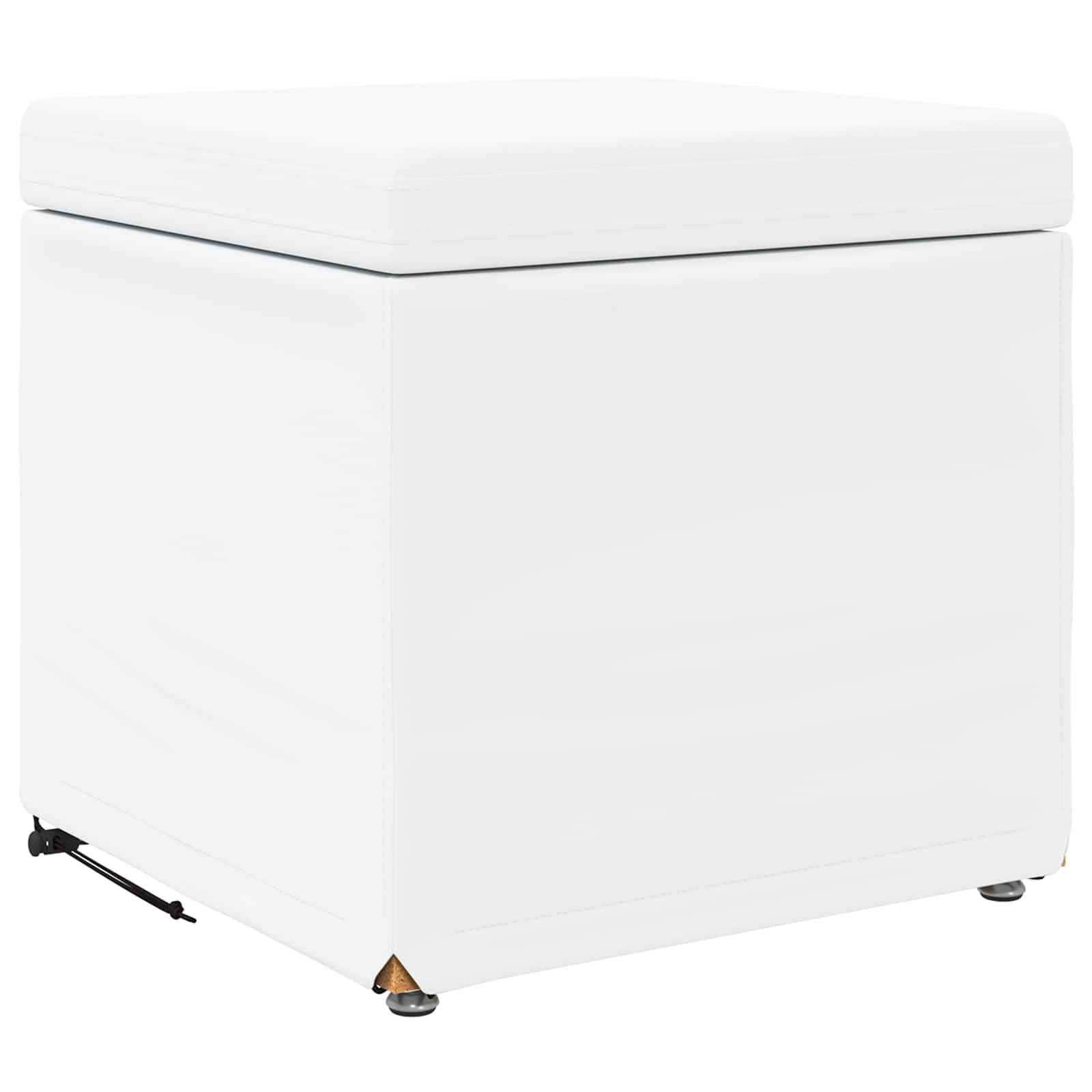 Sgabello Bianco 41x41x40 cm Pelle sintetica e legno di ingegneria