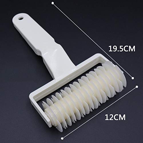 SANGAITIANFU Pizza Pastry Lattice Roller Knife Pulling Mesh Wheel Knife Dough Biscuit Pie Craft Kitchen Accessories (L) - Thumbnail 2