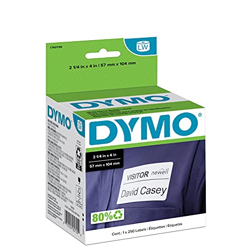 Etiquetas autoadhesivas DYMO LW blancas para un diseño limpio de envíos y paquetes