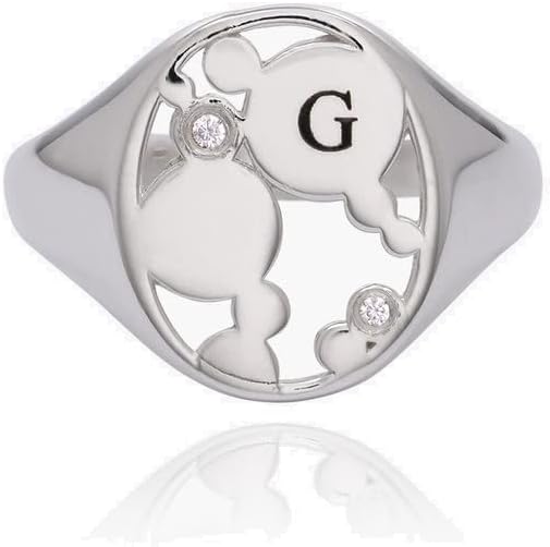 OAK & LUNA - Personalized Engraved Heirloom Ring - Diamond Option - Dainty Gift for Her, Women - Custom Jewelry for Mother's Day, Christmas, Birthday