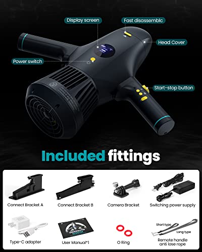 Outdoormaster Underwater Scooter,M1 Sea Scooter For Sup Surfboards, With Action Camera Mount, Underwater Thruster Suitable For Water Sports & Pool & Snorkeling & Sea Adventures For Kids/Adults #TOP5