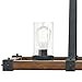 Kichler Lighting Barrington 3 Light Distressed Black and Wood Kitchen Island Pendant Light with Seeded Shade, 12.01