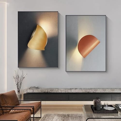 Affiches sur toile géométriques abstraites KEBIA de 60x90cm sans cadre pour salon