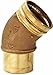 Viega 91537 ProPress Bronze XL 45-Degree Elbow with 2-1/2-Inch FTG x P