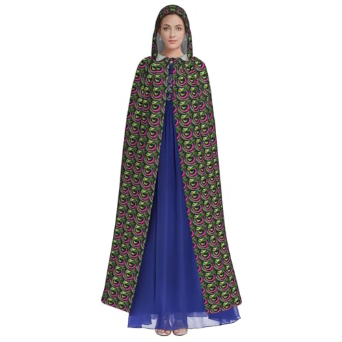Cape serpent vert à capuche pour carnaval et fête déguisée - 2