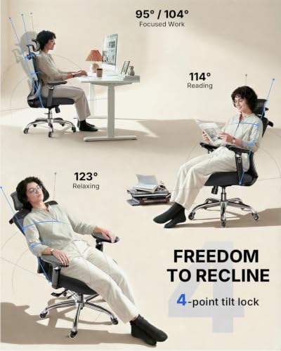 HUANUO Ergonomic Office Chair w/ 6D Armrests & Lumbar Support - image 7