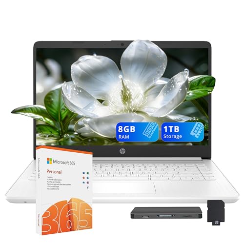 HP Stream 14�C���`HD�r�W�l�X�m�[�g�p�\�R���AIntel Celeron�v���Z�b�T�[�A8GB RAM�A1TB�X�g���[�W(64GB eMMC + 1TB�h�b�L���O�X�e�[�V�����Z�b�g)�AIntel UHD�O���t�B�b�N�X�A720p�E�F�u�J�����AWiF