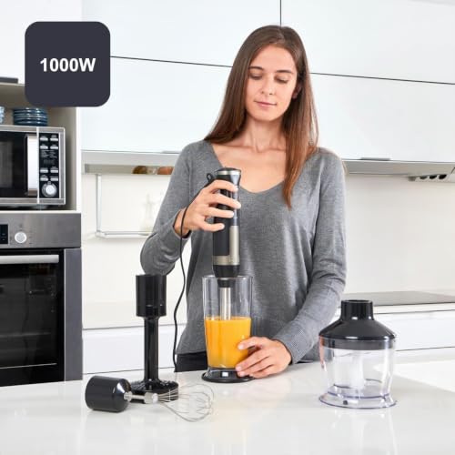 Foto von BLACK+DECKER - Stabmixer 1500W, 20 Stufen, Turbo, Eiszerkleinerer, Edelstahl