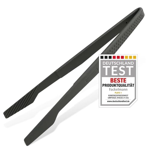 Fackelmann Statement Zange aus Silikon – Küchenzange mit Lift-Up-Funktion gegen verschmutzte Arbeitsflächen – Kochzange für die Küche mit ergonomischem Griff – ca. 30 x 6 x 3 cm