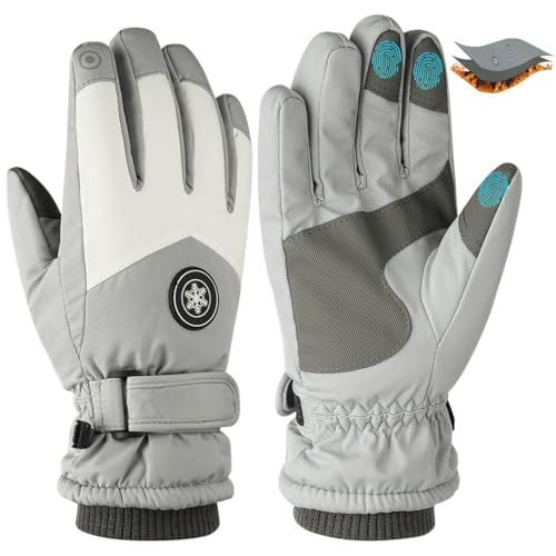 Guantes de nieve impermeables y unisex con tecnología táctil para esquí y snowboard