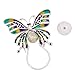 SENFAI Enamel Colorful Butterfly Abalone Shell Crystal Magnetic Eyeglass Holder Brooch and Pin (Silver magnet brooch)