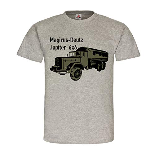 T-shirt Magirus-Deutz Jupiter camion 6x6 coupe confortable gris XX-Large