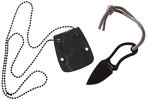 Mil-Tec Unisexe - Couteau de Cou Adulte - 15398100 - Noir - 9 cm