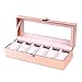 HLPIGF Cas SpéCial pour Femmes Femme Fille Ami Poignet Montres Boote de Rangement Recueillir Rose PU Cuir 10 Grilles Mode Armoire Cadeau 10 Fentes