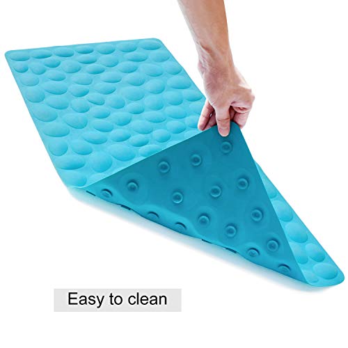 Non-Slip Bathtub Mat Othway Soft Rubber Bathroom Bathmat With Strong Suction Cups (Blue) #TOP3