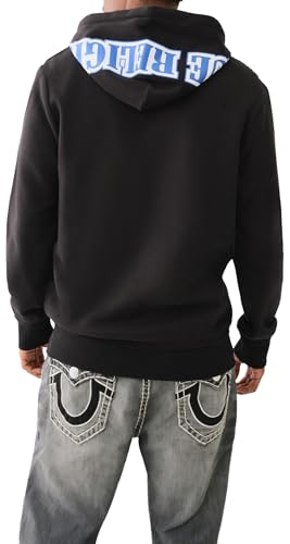 True Religion Men's Raw Exaggerated Icon Zip Up Hoodie3