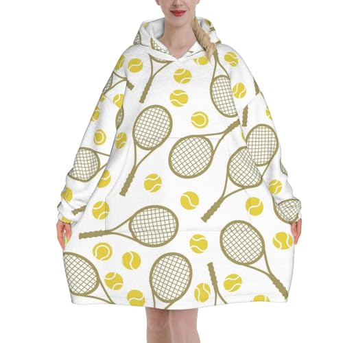 Sweat à capuche flanelle manches amples couverture poche tennis