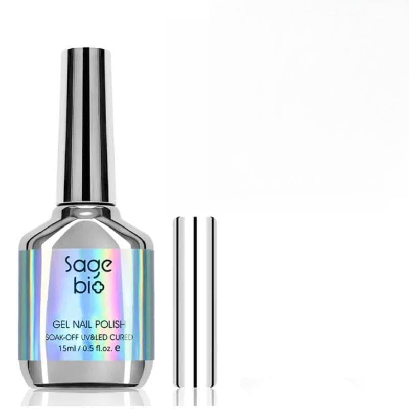 SAGEBIO Polarized Cat Eye Gel Nail Polish 15ml Glass Bead Glittering Effect Magnetic Gel for Stunning Cat Eye